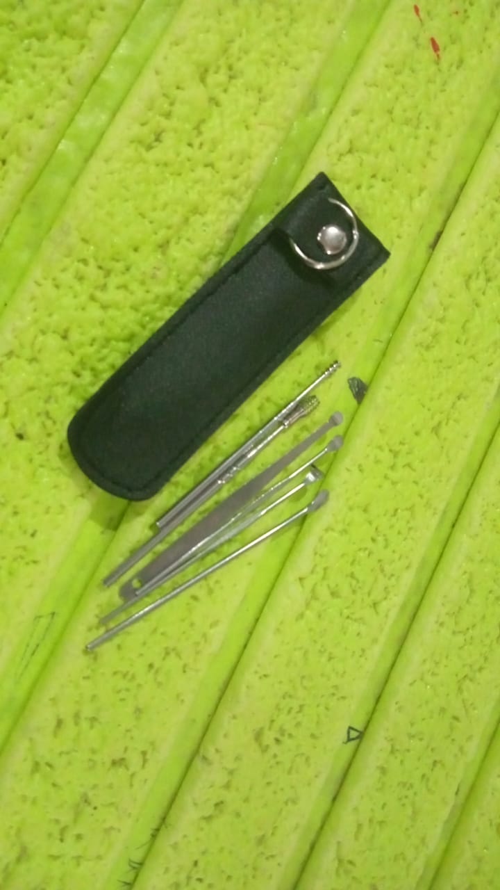 6-in-1 Ear Wax Cleaner- Resuable Ear Cleaning Tools Leather Pouch 6-in-1 Ear Wax Cleaner- Resuable Ear Cleaning Tools Leather Pouch